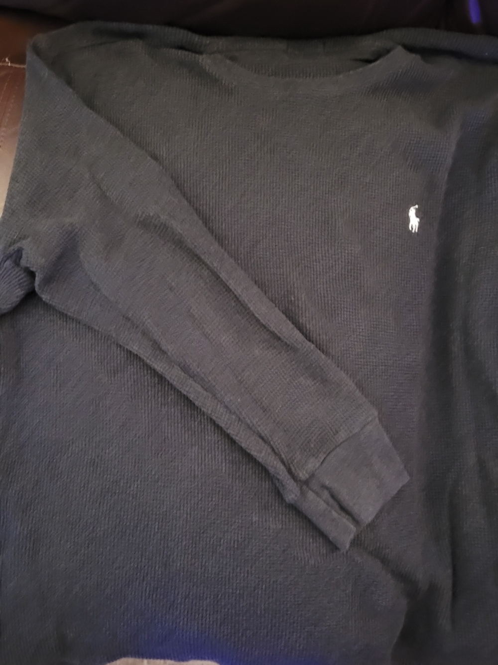 Polo by Ralph Lauren Charcoal Grey Crewneck Sweater with Embroidered Pony